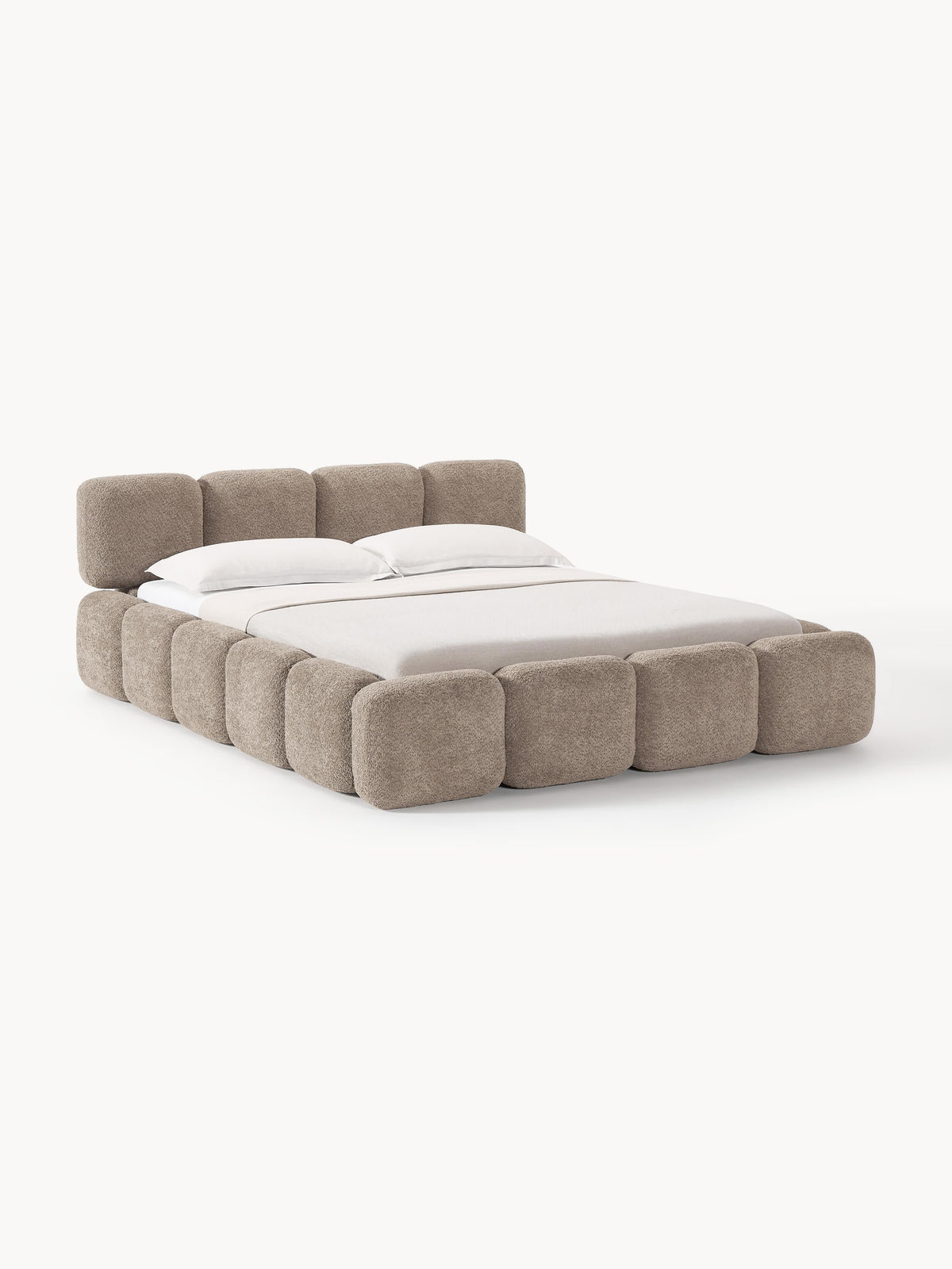 Taylena Upholstered Bed in Teddy Bouclé