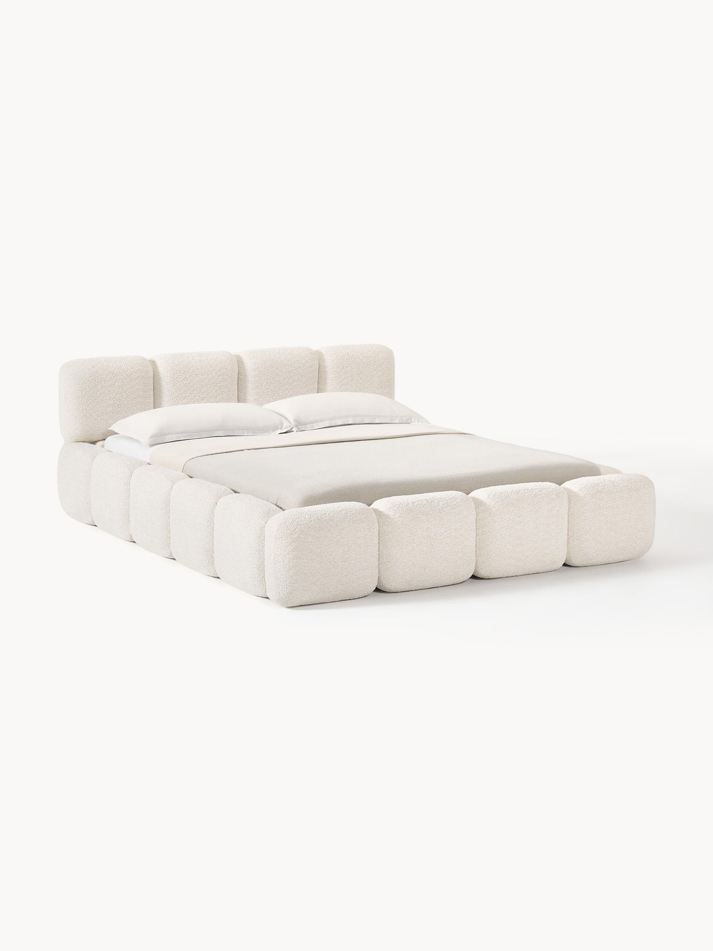 Taylena Upholstered Bed in Teddy Bouclé