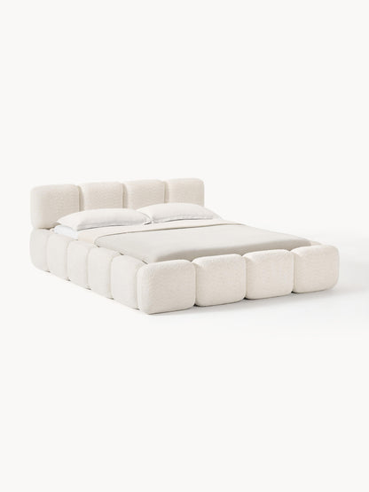 Taylena Upholstered Bed in Teddy Bouclé