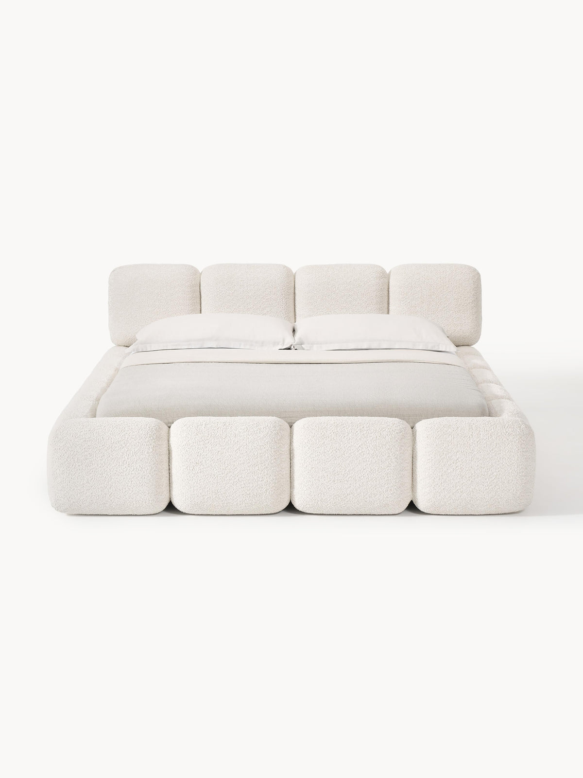Taylena Upholstered Bed in Teddy Bouclé