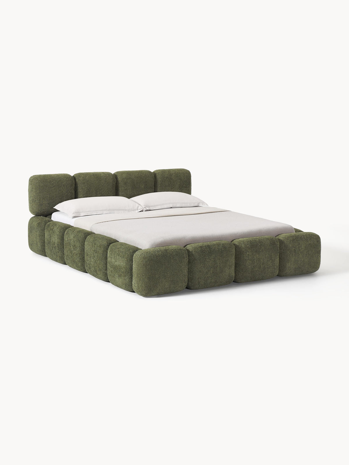 Taylena Upholstered Bed in Teddy Bouclé