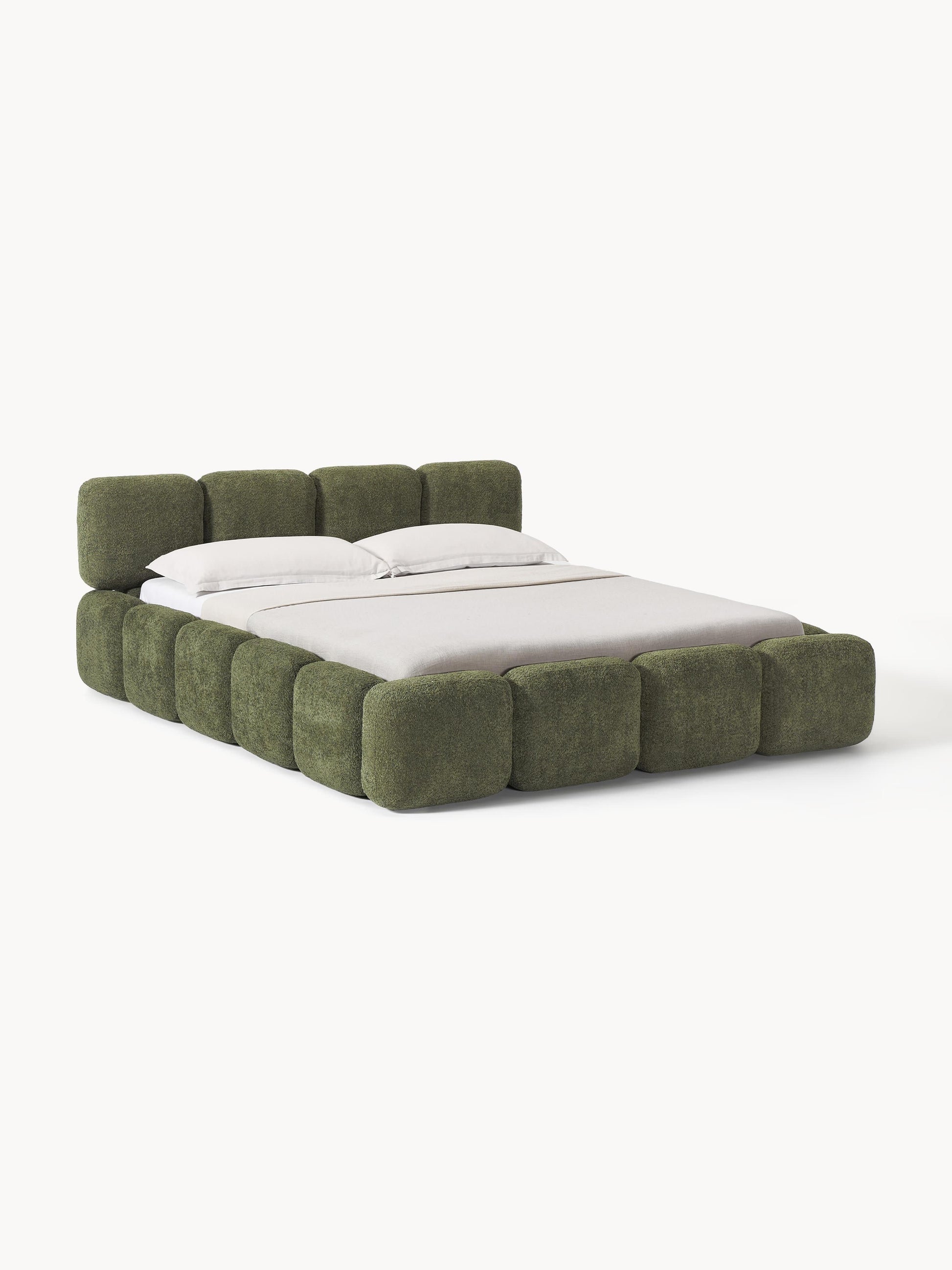 Taylena Upholstered Bed in Teddy Bouclé