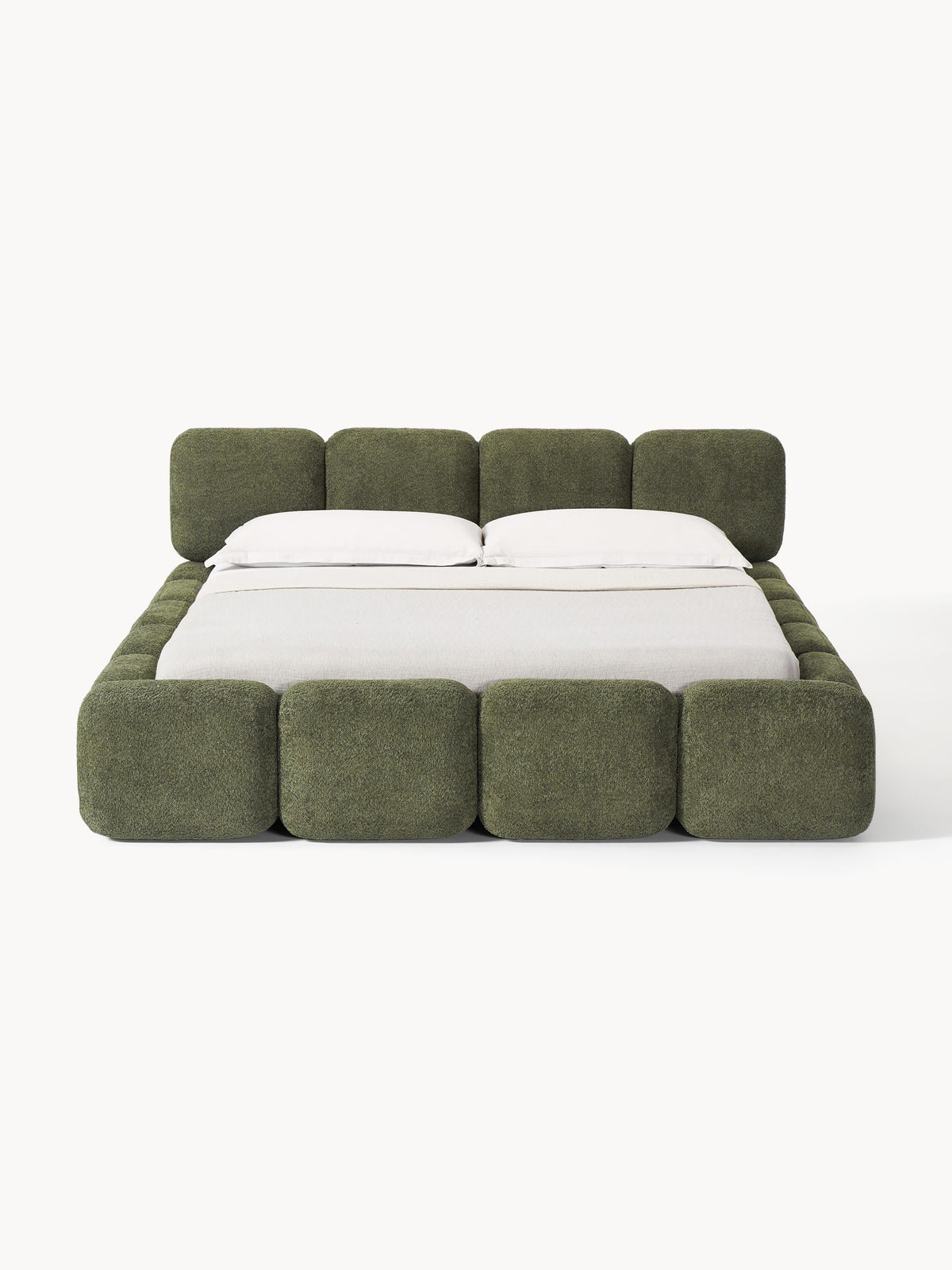 Taylena Upholstered Bed in Teddy Bouclé