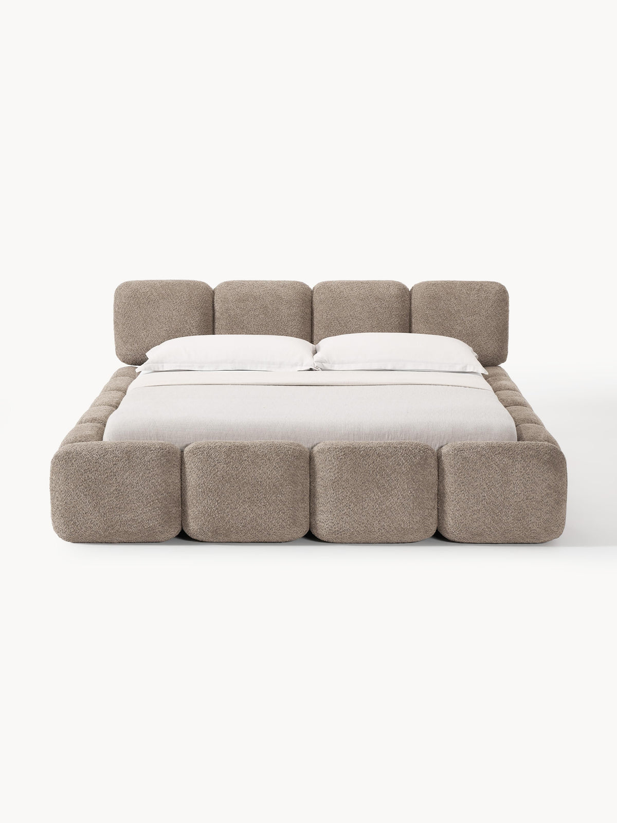 Taylena Upholstered Bed in Teddy Bouclé