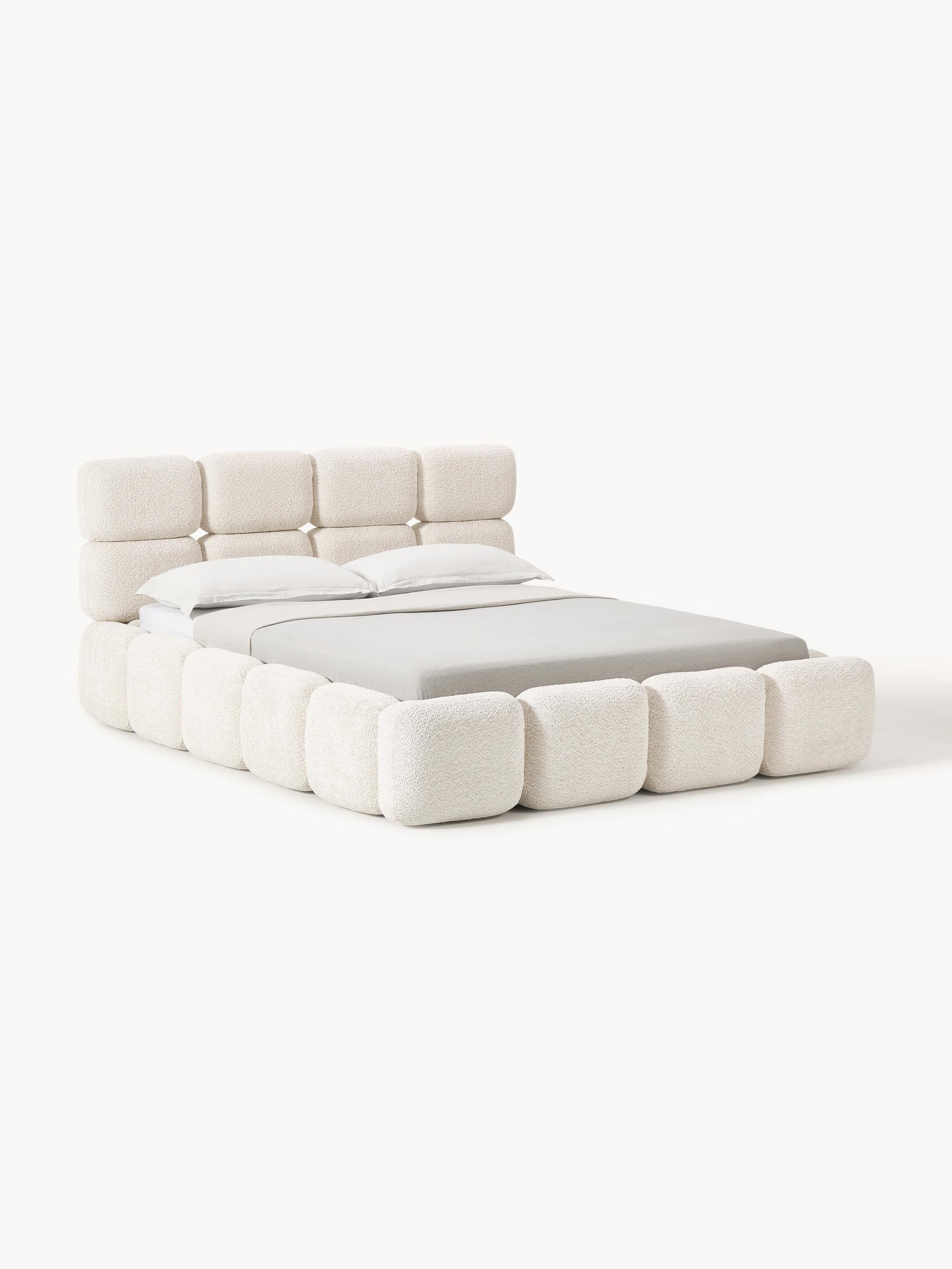 Taylena Upholstered Bed in Teddy Bouclé