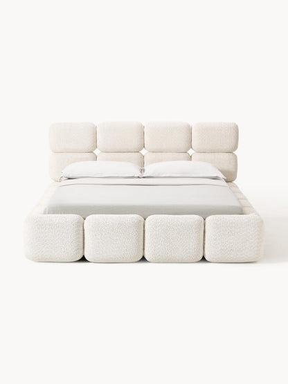 Taylena Upholstered Bed in Teddy Bouclé