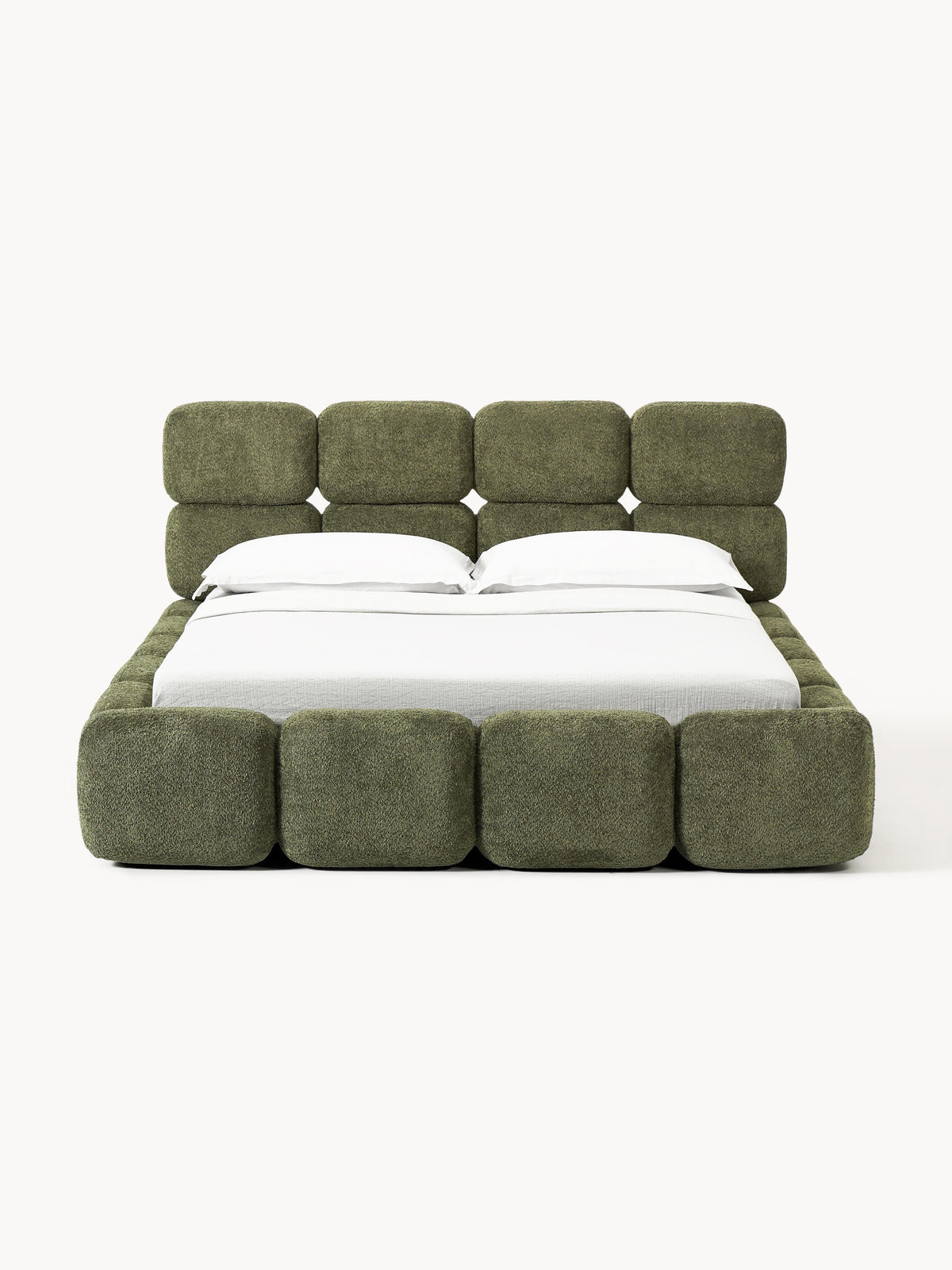 Taylena Upholstered Bed in Teddy Bouclé