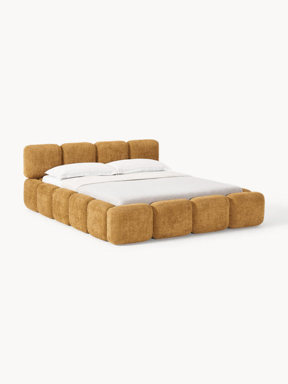 Taylena Upholstered Bed in Teddy Bouclé with Storage
