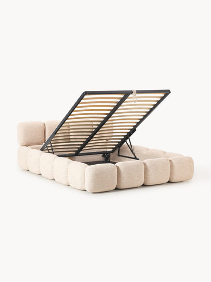 Taylena Upholstered Bouclé Bed with Storage