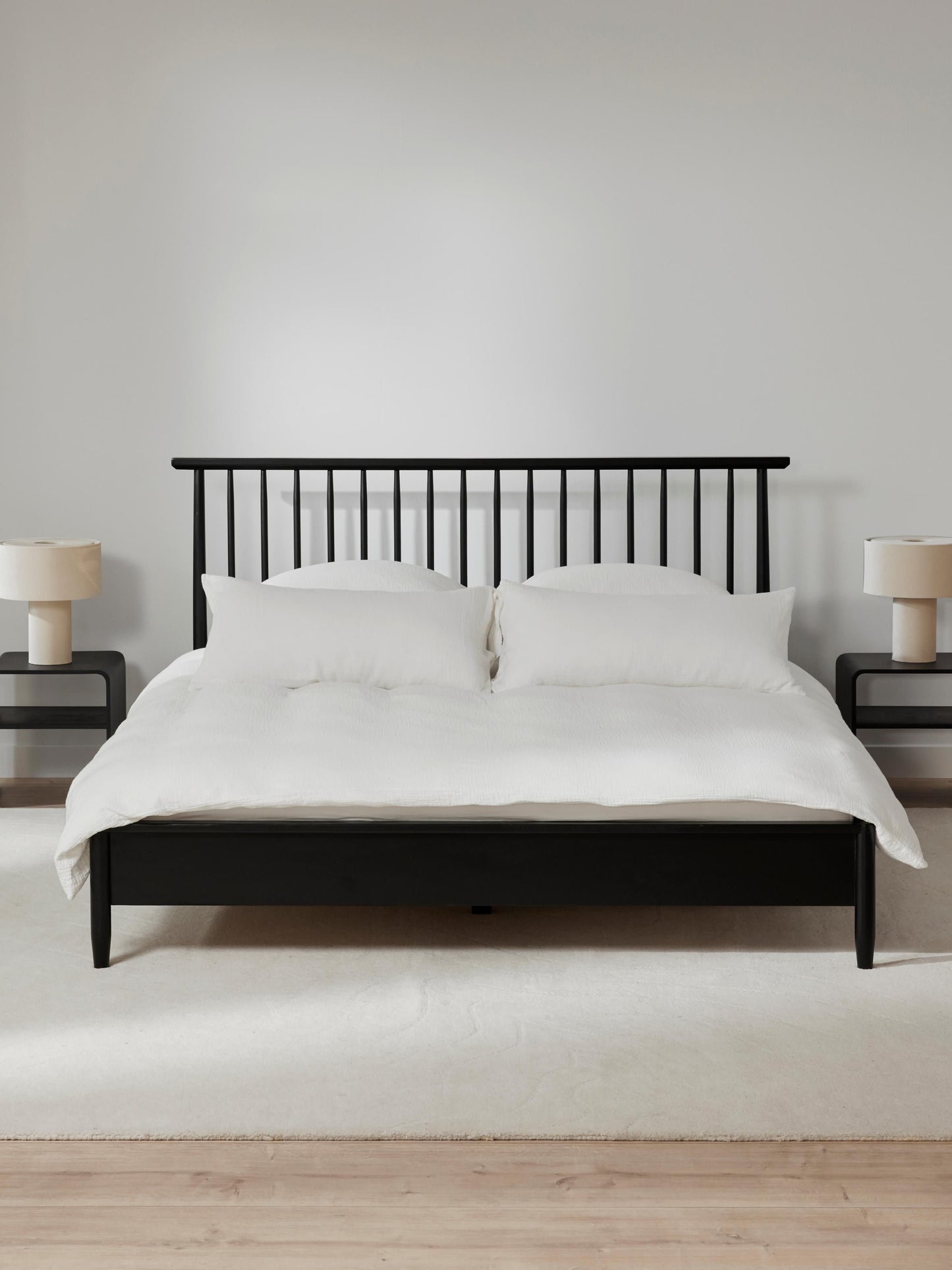 Winsanto Wooden Bed with Pine Headboard