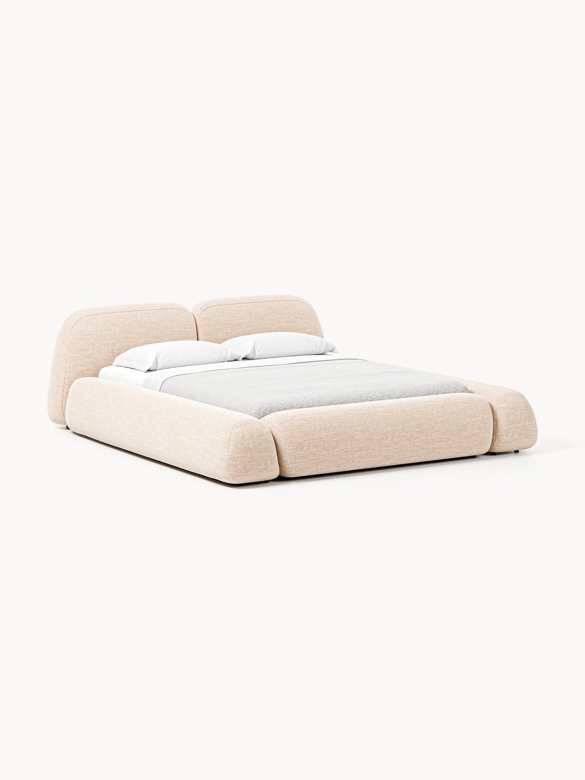 Wolvenna Bouclé Upholstered Bed with Storage