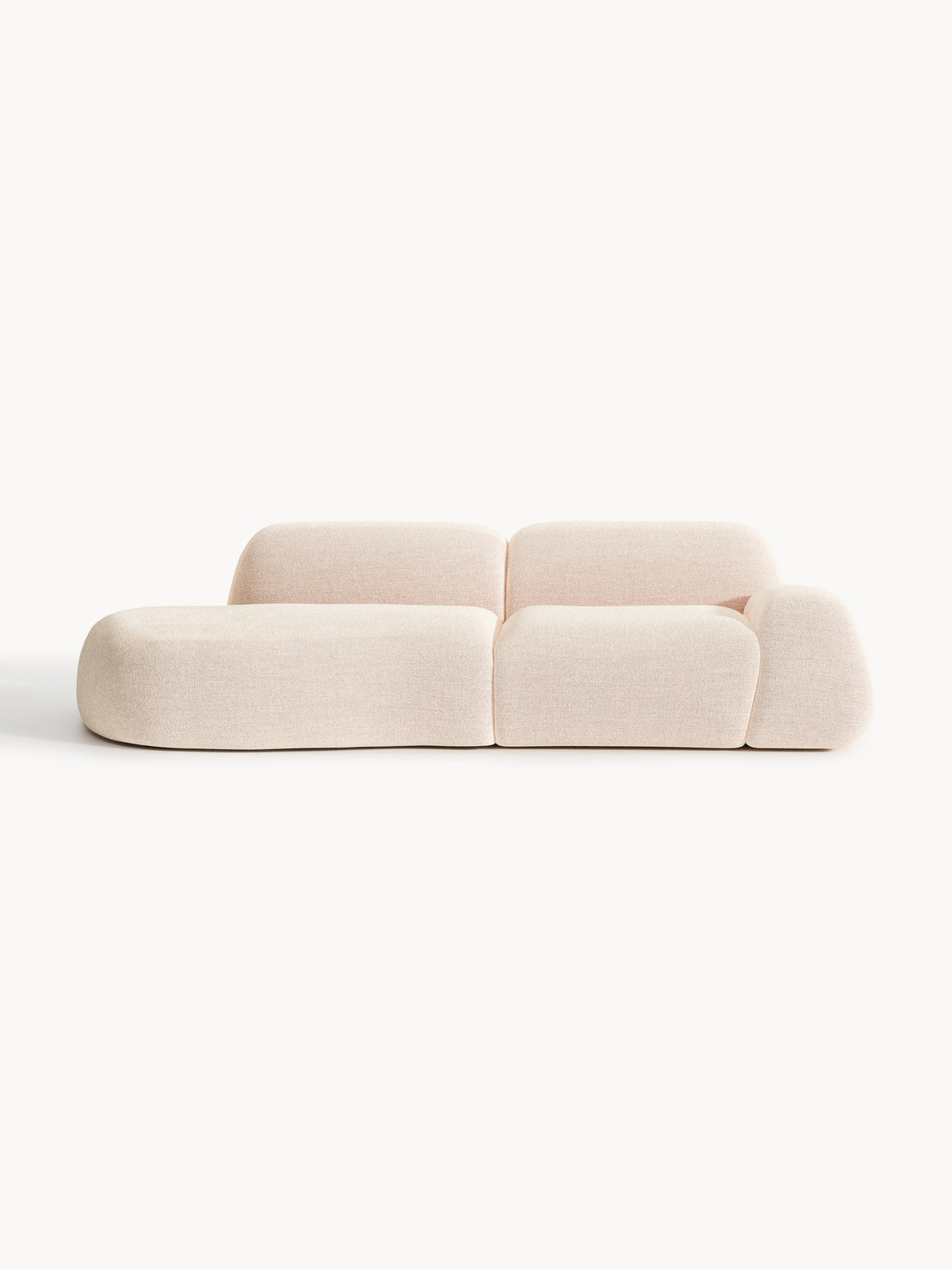 Wolvenna Modular Bouclé Chaise (3-Seater)
