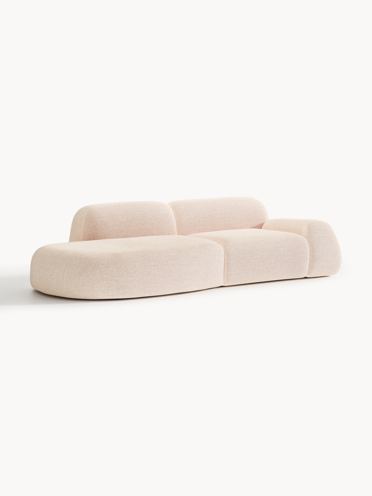 Wolvenna Modular Bouclé Chaise (3-Seater)