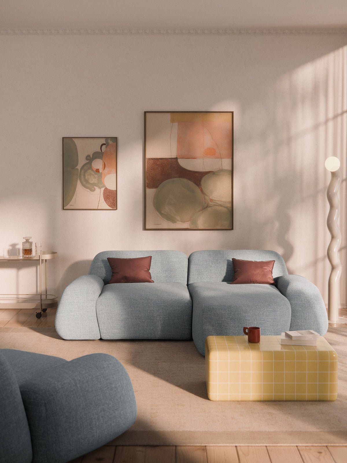 Wolvenna Modular Bouclé Corner Sofa (3-Seater)