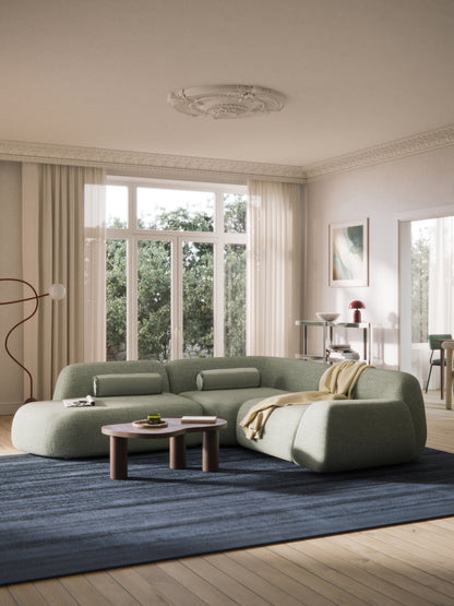 Wolvenna Modular Bouclé Corner Sofa (4-Seater) with Chaise Longue