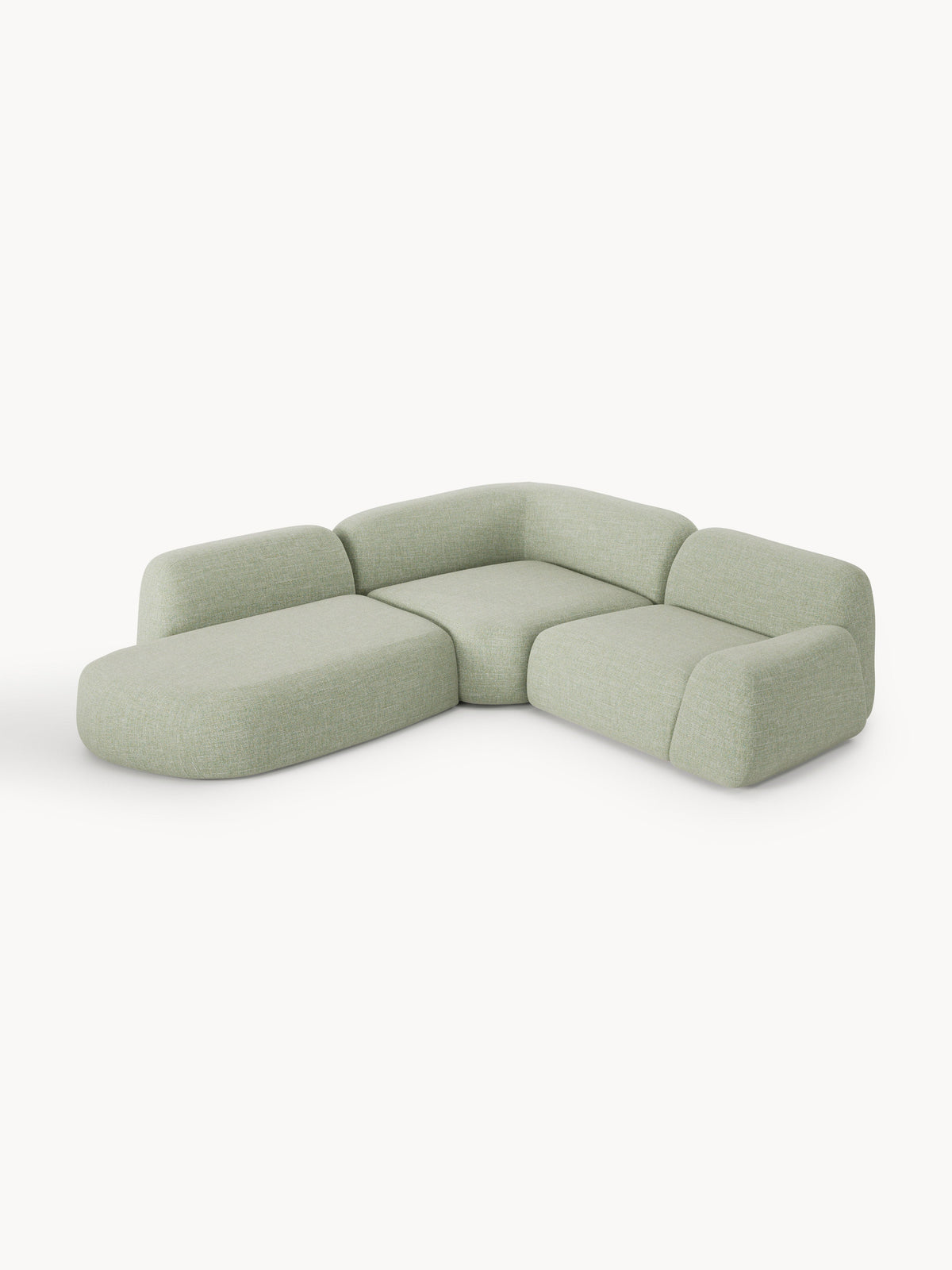 Wolvenna Modular Bouclé Corner Sofa (4-Seater) with Chaise Longue