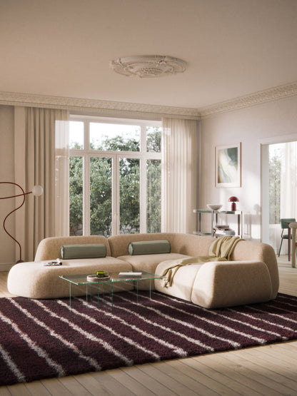 Wolvenna Modular Bouclé Corner Sofa (4-Seater) with Chaise Longue