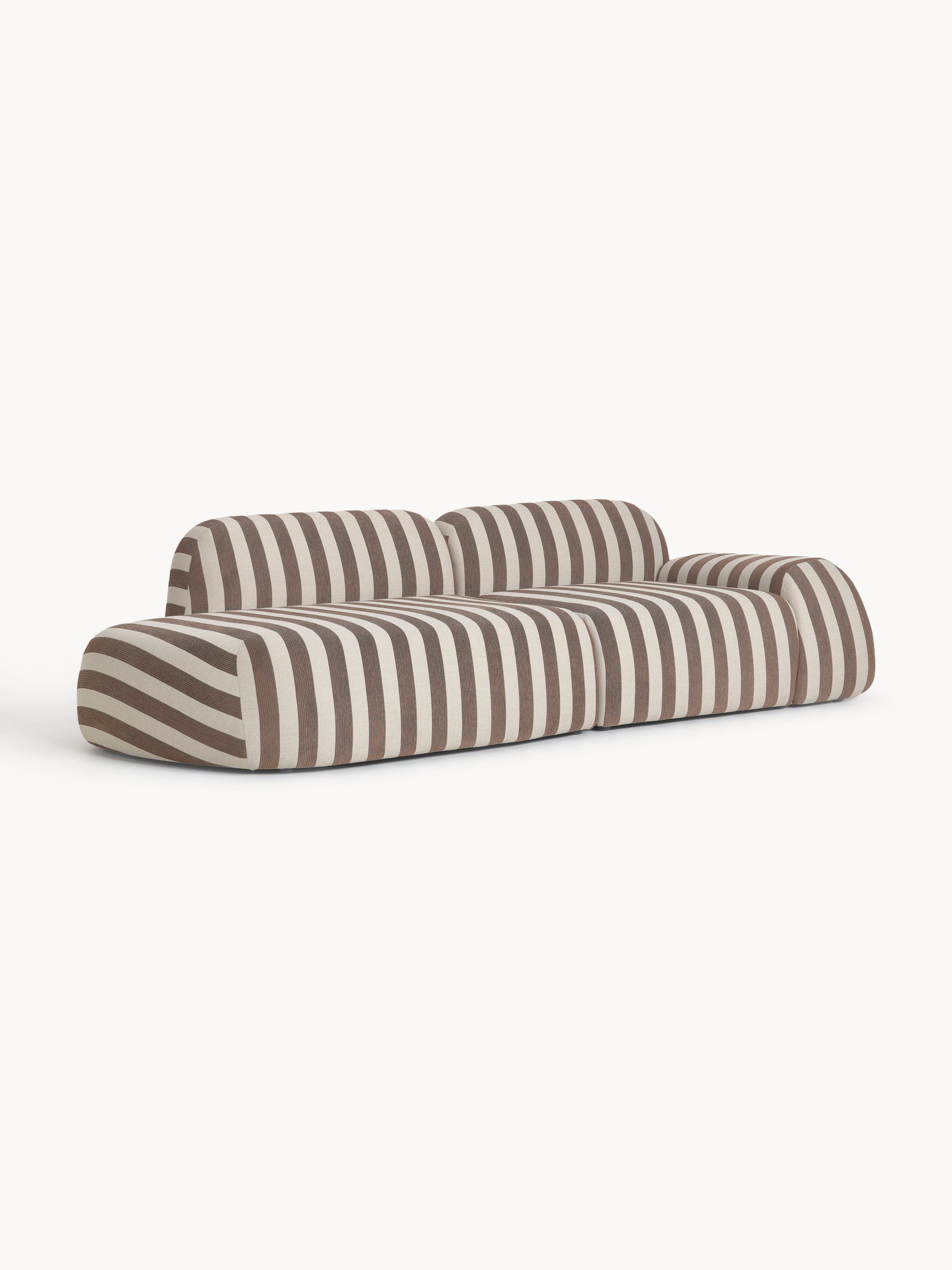 Wolvenna Modular Striped Sofa, 3-Seater