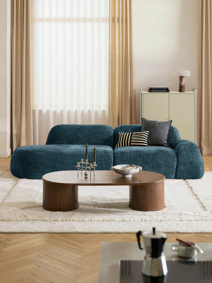 Wolvenna Modular Teddy Bouclé Chaise (3-Seater)