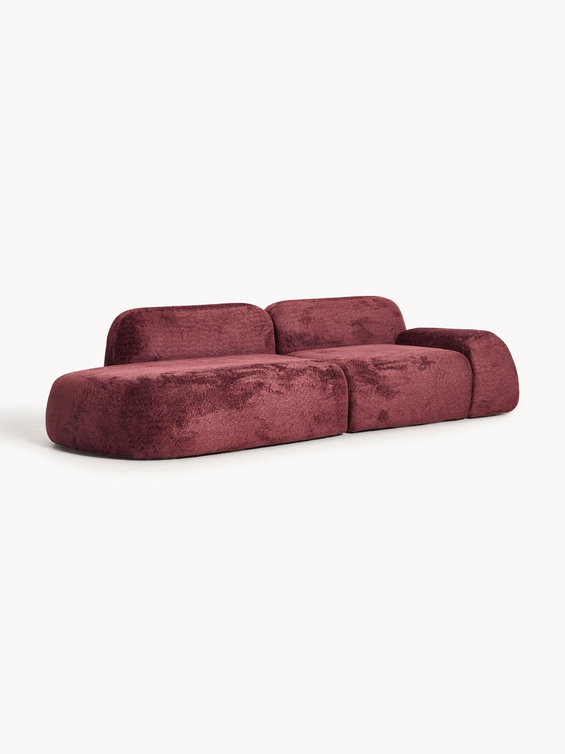 Wolvenna Modular Teddy Bouclé Chaise (3-Seater)