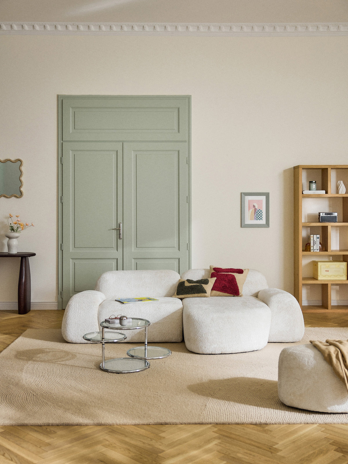 Wolvenna Modular Teddy Bouclé Corner Sofa (3-Seater)