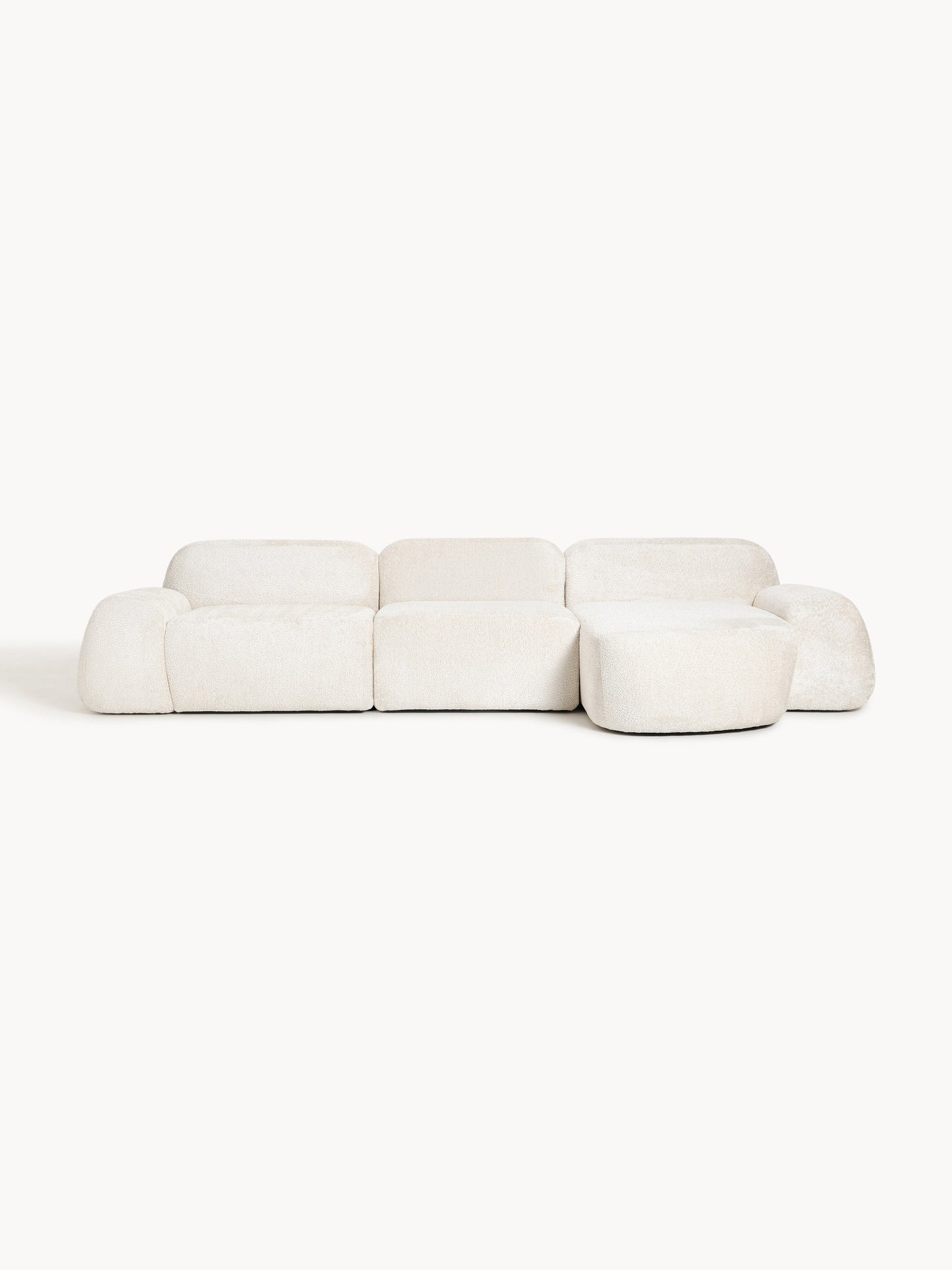 Wolvenna Modular Teddy Bouclé Corner Sofa (4-Seater)
