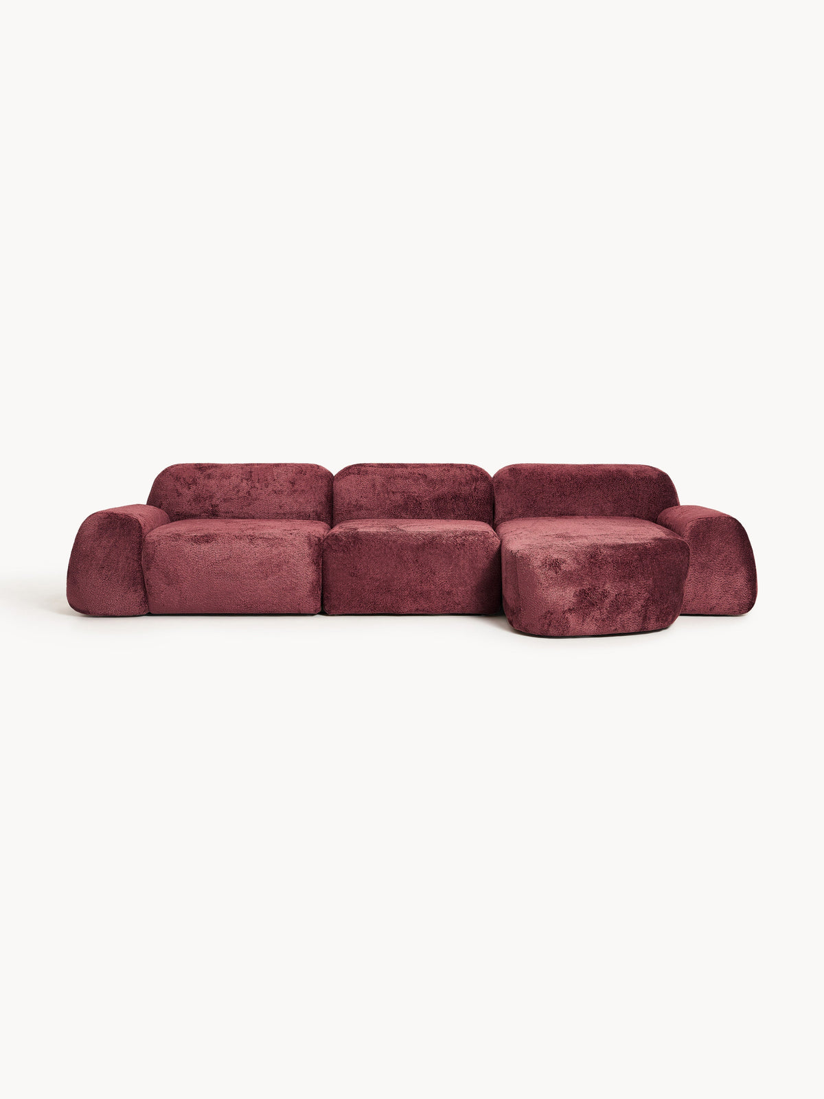 Wolvenna Modular Teddy Bouclé Corner Sofa (4-Seater)
