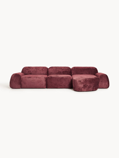 Wolvenna Modular Teddy Bouclé Corner Sofa (4-Seater)
