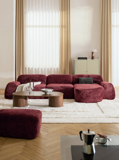 Wolvenna Modular Teddy Bouclé Corner Sofa (4-Seater)