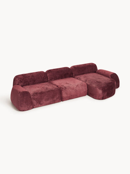 Wolvenna Modular Teddy Bouclé Corner Sofa (4-Seater)
