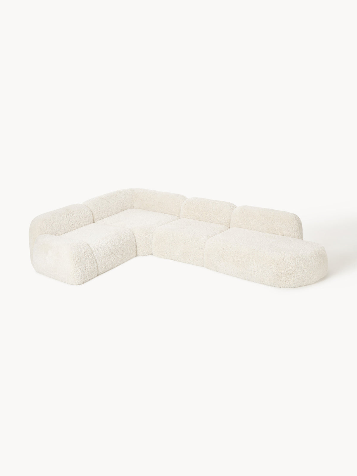 Wolvenna Modular XL Teddy Corner Sofa with Chaise Longue