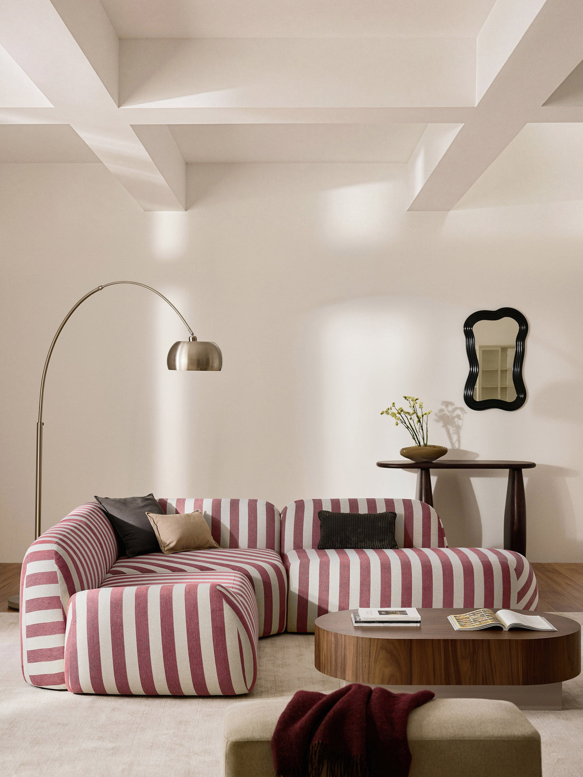 Wolvenna Striped Chaise Module