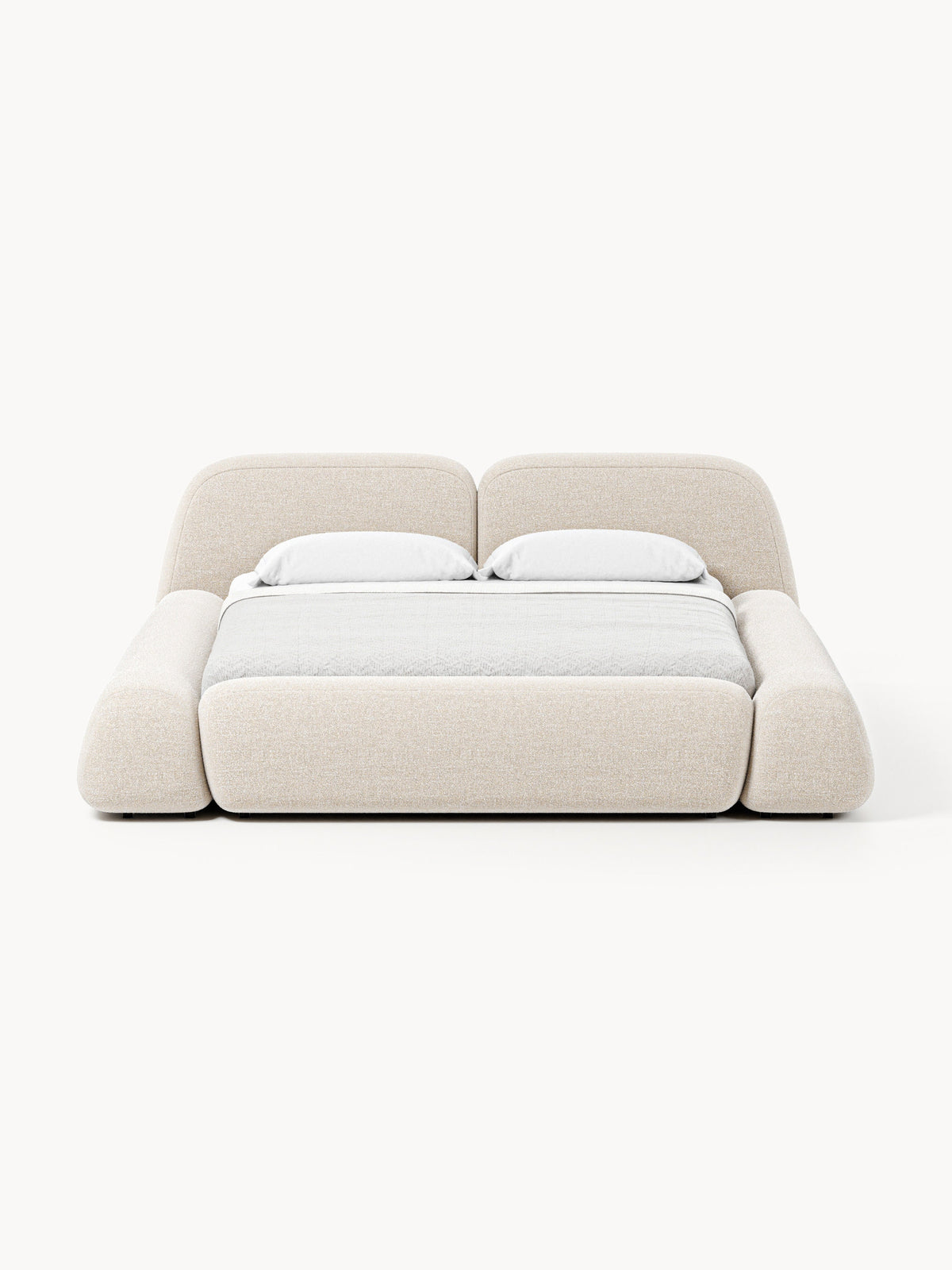 Wolvenna Upholstered Bed in Bouclé
