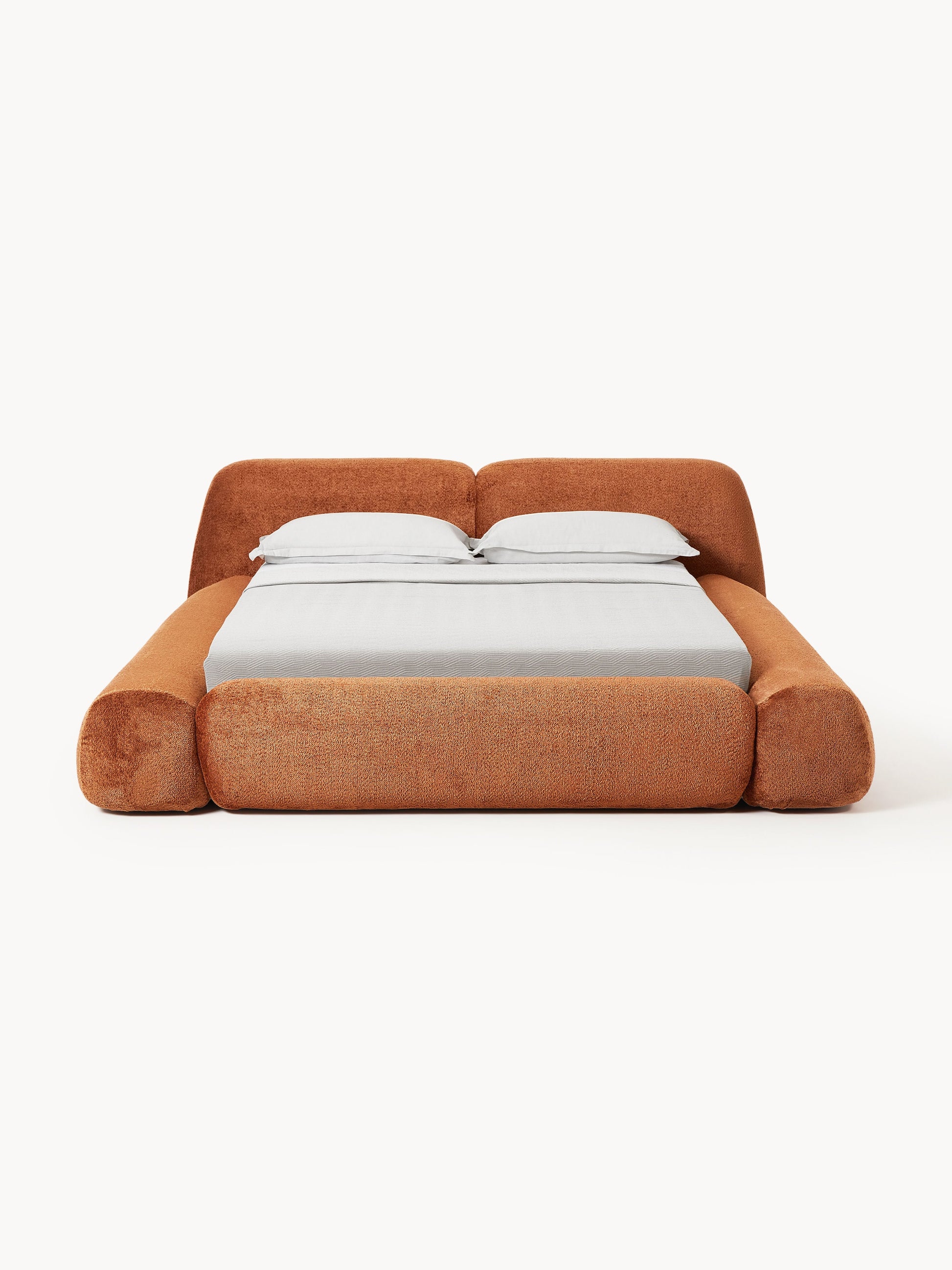 Wolvenna Upholstered Bed in Teddy Bouclé