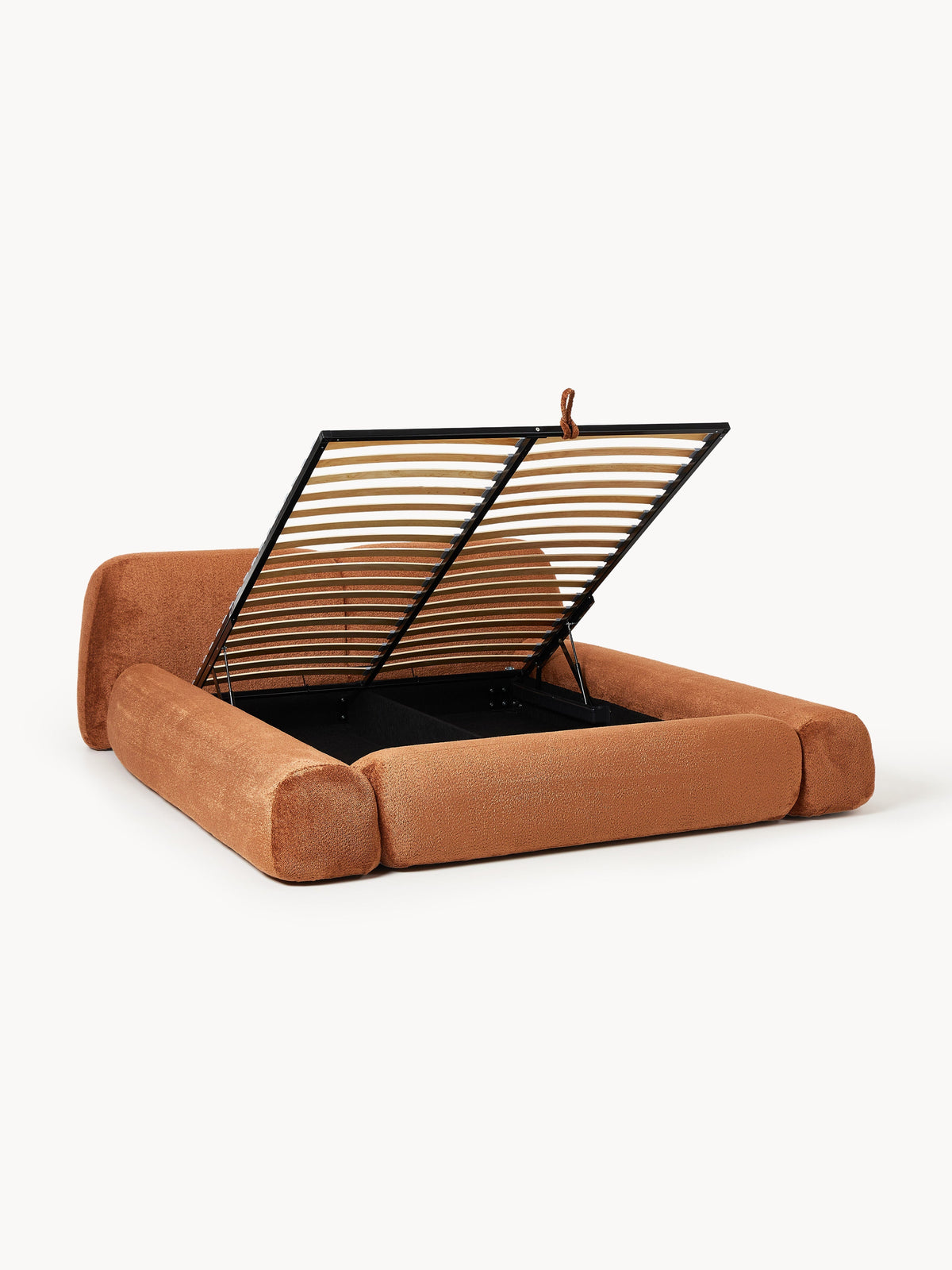 Wolvenna Upholstered Teddy Bouclé Bed with Storage